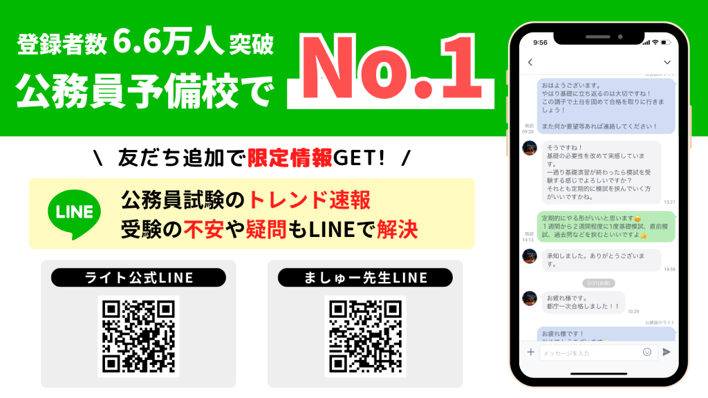 公式LINE、登録者数6.6万人突破!公務員予備校でNo.1