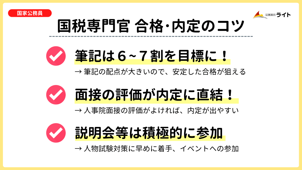 国税専門官の合格・内定のコツ