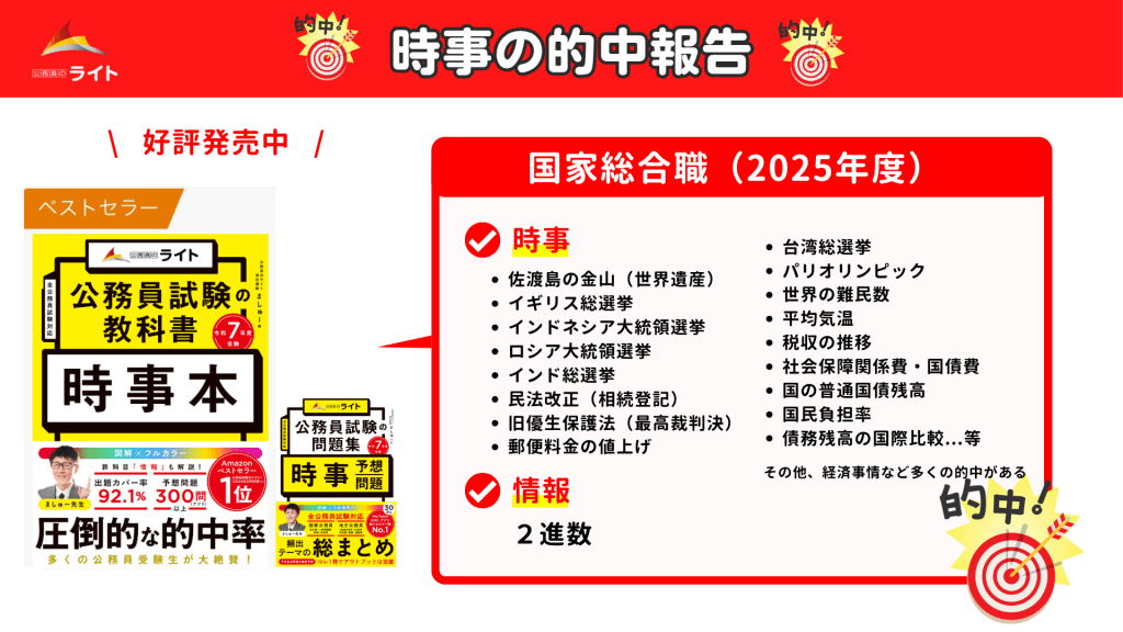 国家総合職の時事の的報告