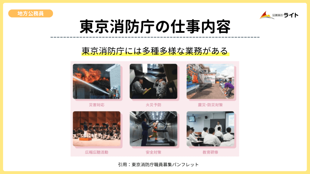 東京消防庁の仕事内容