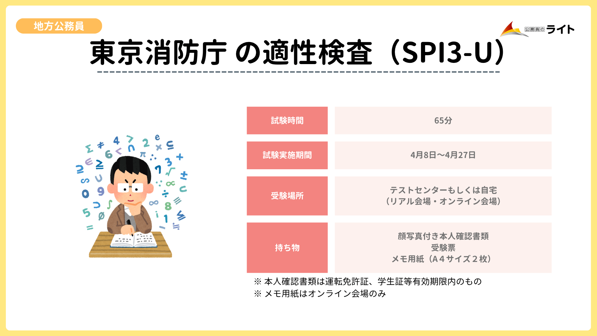 東京消防庁の適性検査(SPI3-U)